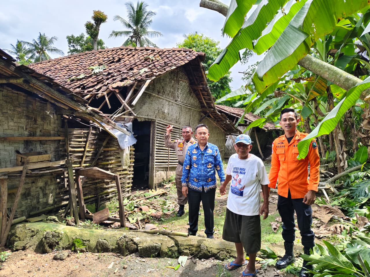 Pohon Tumbang Diterjang Angin Kencang Rusak Rumah Warga di Way Sulan